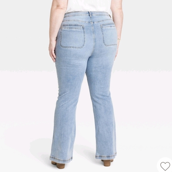 NWT Knox Rose Women's High Rise Anywhere Flare Pant Jeans 20 - Picture 5 of 7